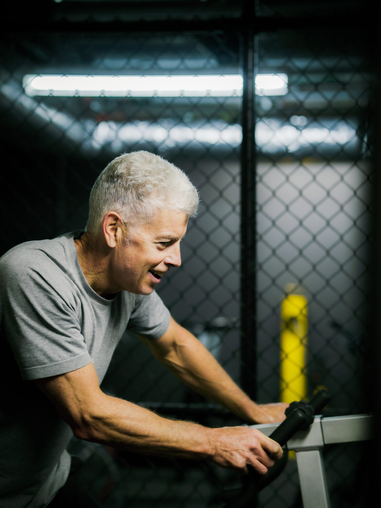 A member working through the session