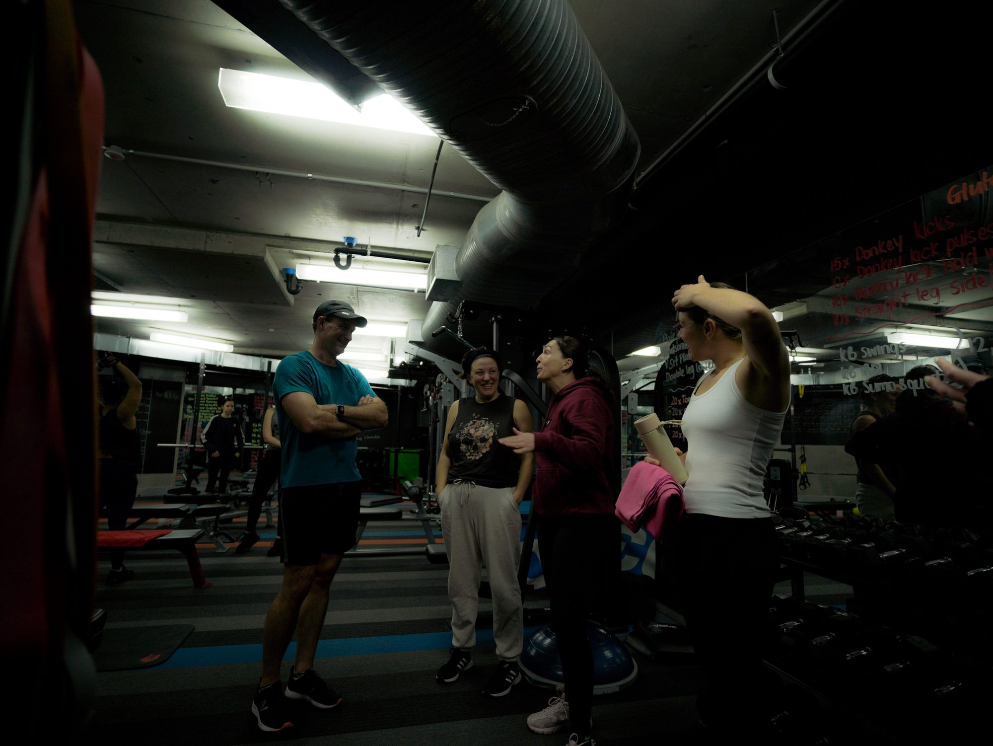 A full class mid-session on the training floor